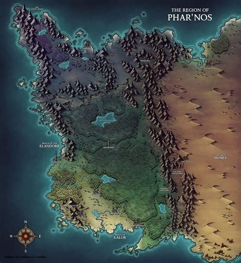 Pharnos Fantasy World Map Fantasy Landscape Dnd World Map