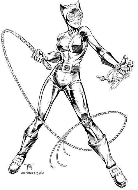 Color them in online, or print them out and use crayons, markers, and paints. Catwoman by Will Petrey | Superhero coloring, Batman ...