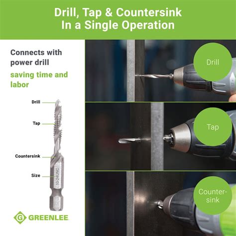 Greenlee Drill Tap 3 Piece 2 14 In High Speed Steel Jobber Length