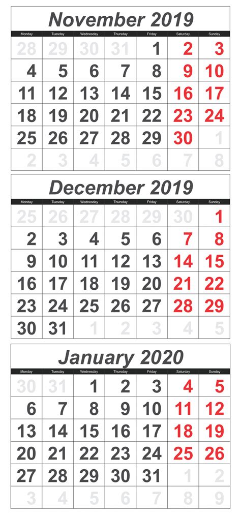 Catch Calendar Months January Through December 2020 Calendar