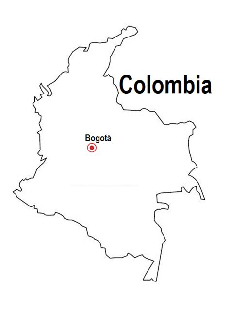 Mapa Politico De Colombia Para Colorear Con Nombres Mapa De Colombia