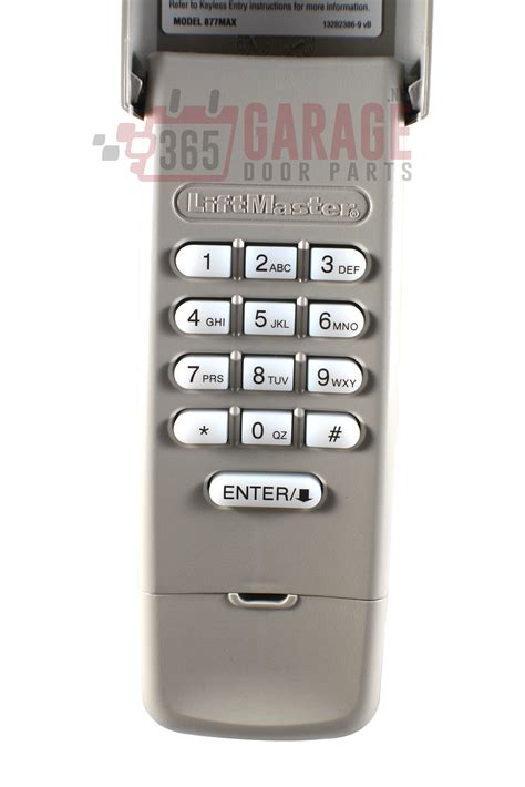 877max 877 Remote Liftmaster Keyless Keypad 377lm 977lm Compatible