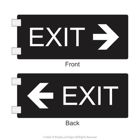 Wall Side Mounted Exit Sign Wall Mounted Door Corridor Signage Side Mount