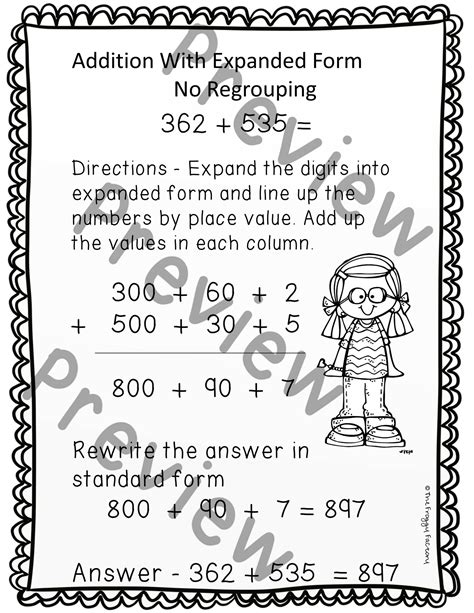 3 Digit Addition Expanded Form Addition Strategies Worksheets Made By