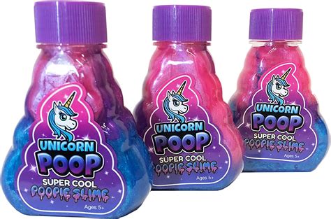 The Original Unicorn Poop Slime Pack Of 3 Multi Color