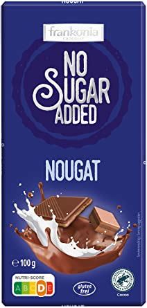 Frankonia Chocolat No Sugar Added Nougat Schokolade Glutenfrei G