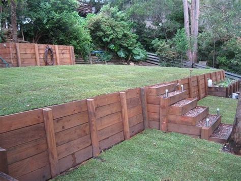 Review Of Wood Retaining Wall Ideas For Sloped Backyard References