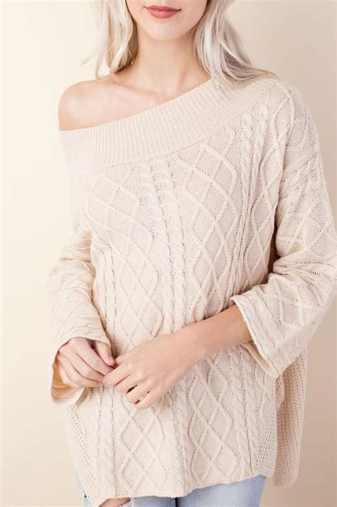 Buy Oversized Cableknit Sweater In Cream At Route 32 For Only 4300