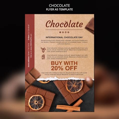 Free Psd Chocolate Shop Flyer Template