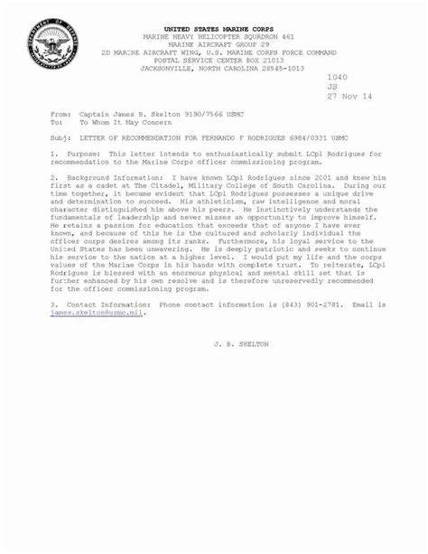 Army Officer Resignation Letter Template Letter Of Recommendation