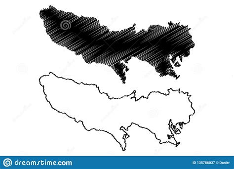 Tokyo Prefecture Map Vector Stock Vector Illustration Of Flat Area