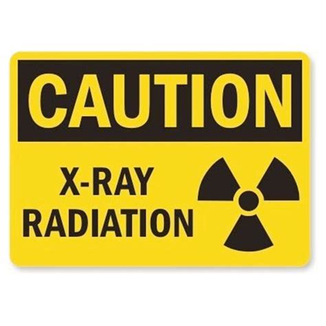Plastic Caution X Ray Radiation Symbol With Graphic 14″ X 10″
