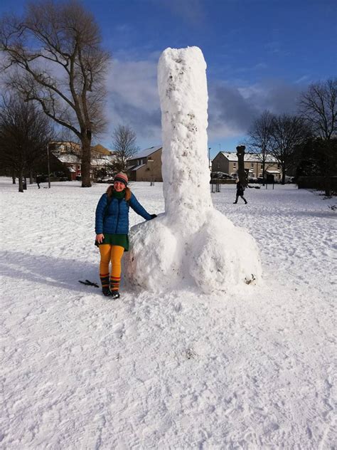 Scottish Weather Storm Darcy Sparks Very Rude Snow Penis Trend As Cheeky Scots Show Off 6ft