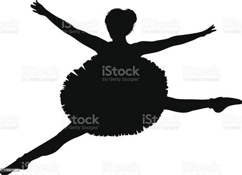 Black And White Silhouette Of A Ballet Dancer Stock Illustration Download Image Now Tutu