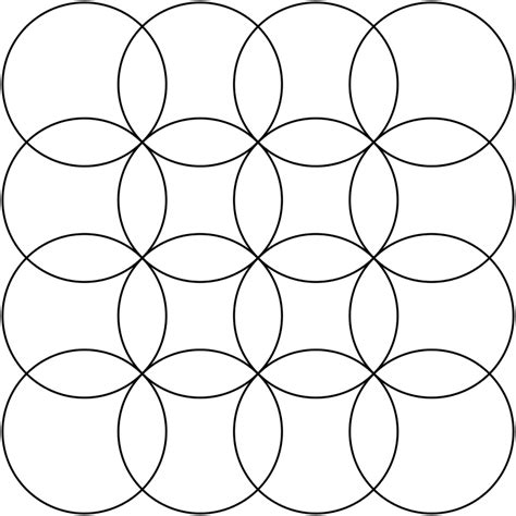 Square Overlapping Circle Grid4svg Circular Pattern Grid Pattern