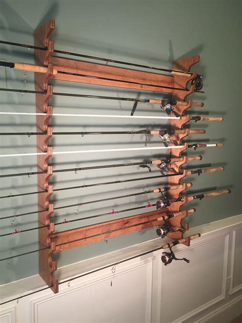 Wall Mounted Rod Rack Built By Rods Rest Fishing Rod Storage Rod