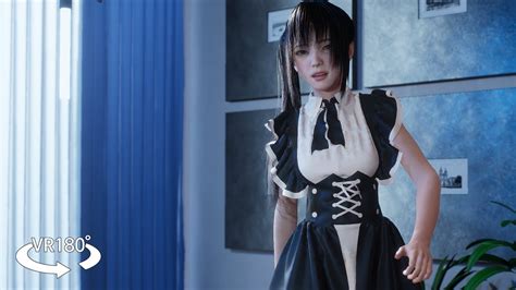 [vr 180 3d] japanese maid outfit cute dance 01 vr youtube