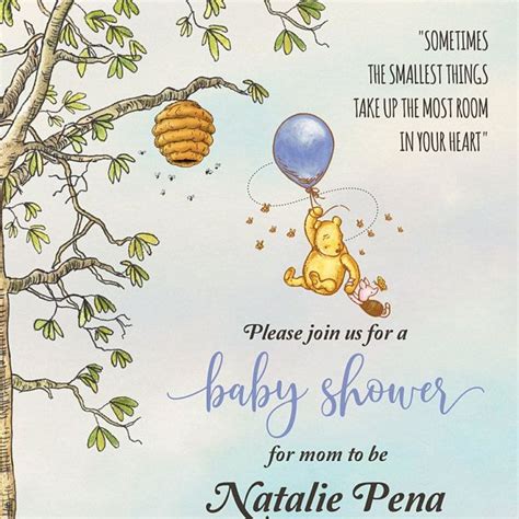 Classic Winnie The Pooh Baby Shower Invitations Images Filomena Dorman