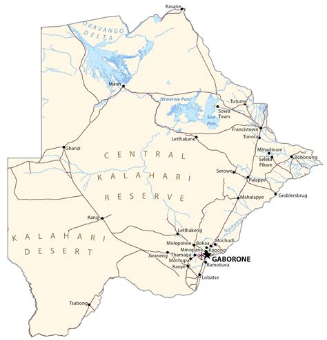 Botswana Map And Satellite Imagery GIS Geography