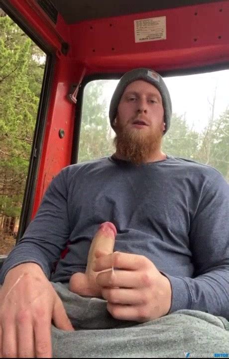 Jerkoff Redneck Ginger Straight Guy Cumming At