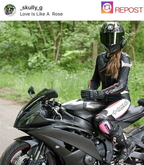Motorbike Girl Lady Biker Bikes Girls Skully Sport Bikes Girls 4