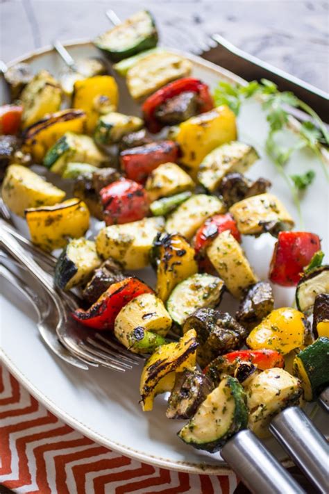 Place all the ingredients in a small. Spicy Thai-Style Grilled Veggie Skewers - The Wanderlust ...