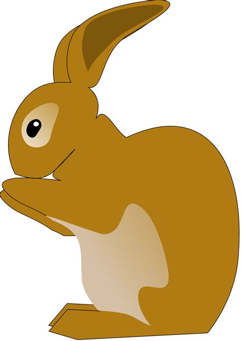 Rabbit Free Stock Photo Illustration Of A Brown Rabbit 16920