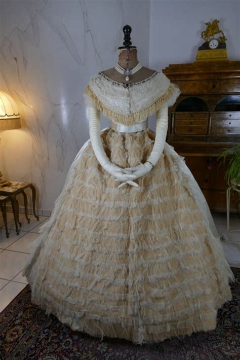 1864 Ball Gown France Antique Dress Dress Antique Antique Etsy Uk