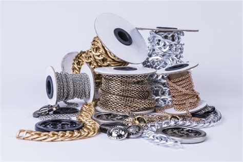 Beautiful Shiny Chains Stock Image Image Of Jewelery 139961947