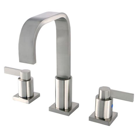 Choose from contemporary to transitional and traditional faucet styles with finishes like matte black, stainless steel, polished nickel and more. Kingston Brass Modern 8 in. Widespread 2-Handle High-Arc ...