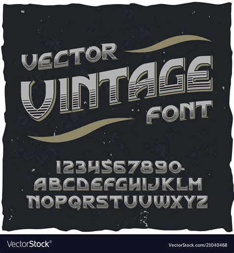Vintage Typeface Royalty Free Vector Image Vectorstock