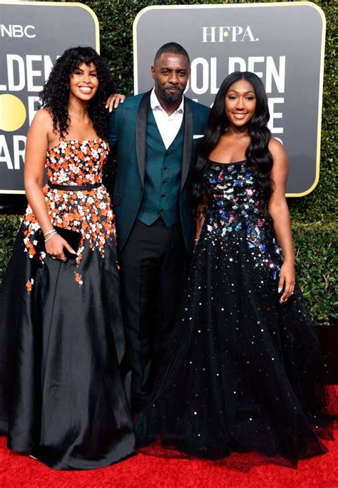 Idris Elba Walks Golden Globes Red Carpet With Daughter And Canadian