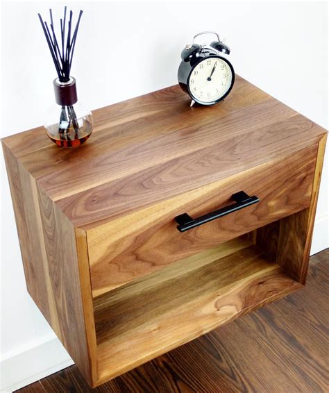 Floating Nightstand Drawer, Floating Nightstand Walnut ...