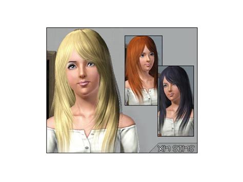 Long Layers Hairstyle Flora Hair 014 By Xm Sims Sims 3 Hairs