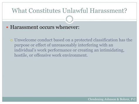 Ppt Title Vii Harassment And Hostile Work Environment Powerpoint Presentation Id 1111031