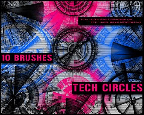 Tech Circle Brushes Techno Photoshop Brushes BrushLovers Com Photoshop Brush Set