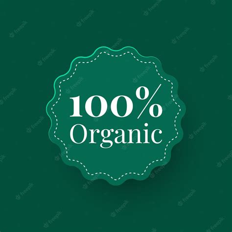 Premium Vector 100 Organic Label Template Design