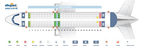Seat Map Airbus A319 100 Allegiant Air Best Seats In The Plane