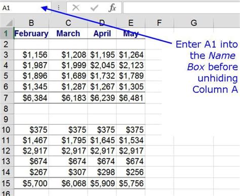 The column or row will be hidden and you'll see a thin double line indicating where the hidden column or row resides. Learn How to Hide and Unhide Columns, Rows, and Cells in ...