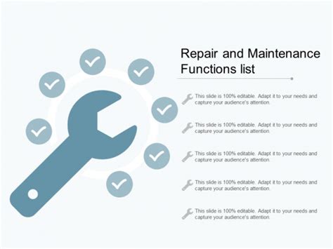 Repair And Maintenance Functions List Ppt Powerpoint Presentation