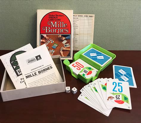 Vintage Mille Bornes Game French Card Game Racing Game 1960s Game