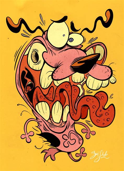 Courage The Cowardly Dog By Themrock On Deviantart Cartoon Tattoos