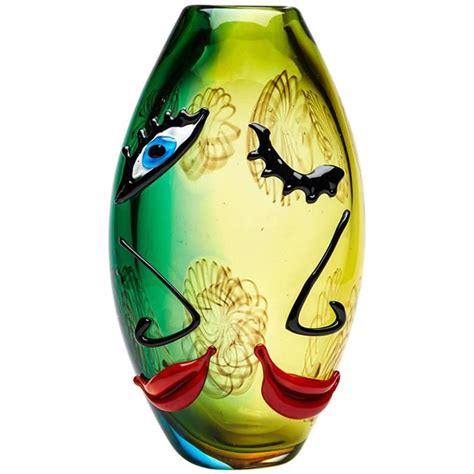 Abstract Murano Glass Face Vase Signed Mario Badioli Circa 1980 At 1stdibs Badioli Murano