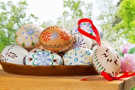 Painted Easter Eggs Stock Photo Image Of Objects Floral 29164054