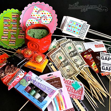 Celebrate your 25th birthday among friends and family at a 25th birthday party. Birthday Gift Basket Idea with Free Printables - inkhappi