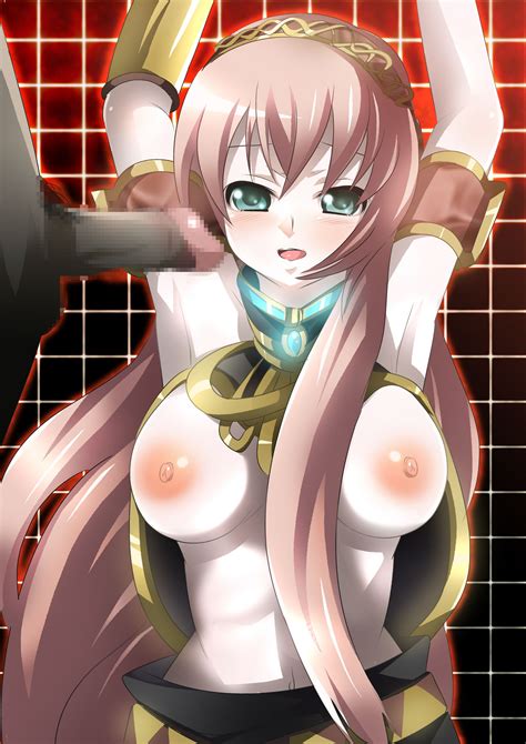 Rule 34 Blush Breasts Censored Highres Large Breasts Megurine Luka Penis Topless Vocaloid 80571