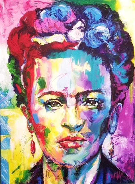 Frida Khalo Acrylic Painting Frida Khalo Pop Art Portrait Etsy Pop