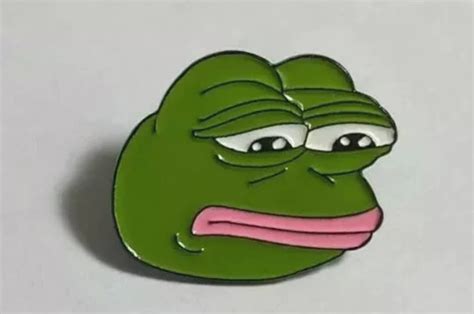 Pepe The Frog Sad Worried Cute Lapel Enamel Meme Pin Badge Brooch Retro