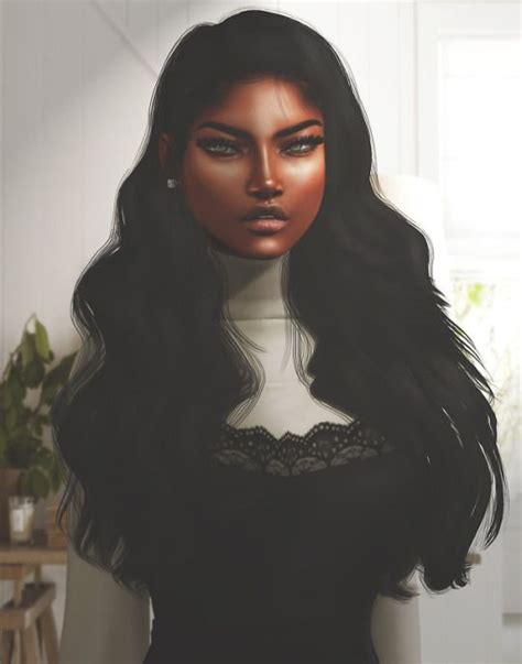 Girl Black Hair Cc Sims 4