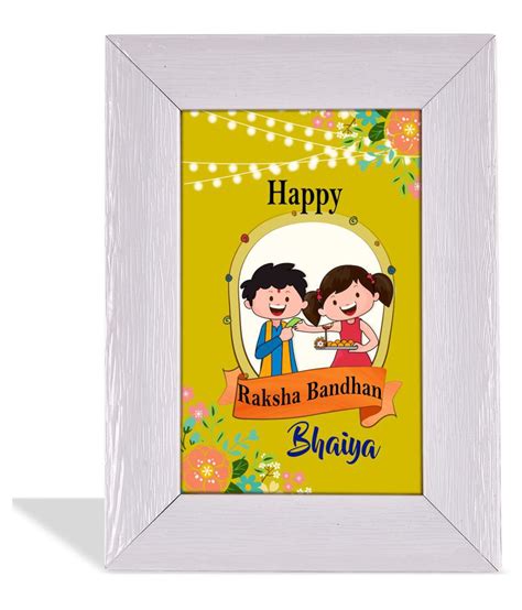 Happy Raksha Bandhan Bhaiya Quotation Frame Assorted Lock Diary Combo